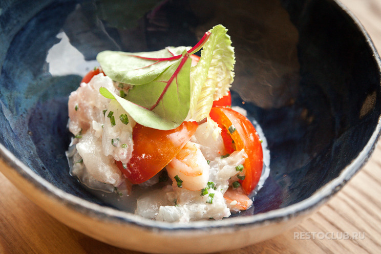Ресторан Gastroli, «Севиче из морского карася с креветками»