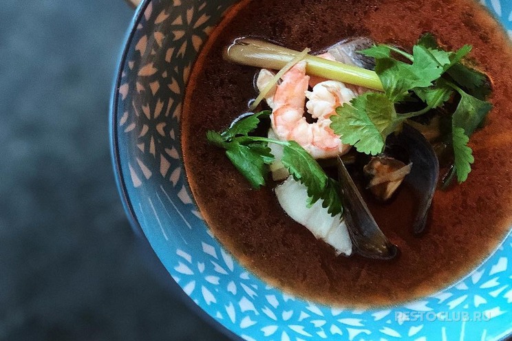 Рыбный суп с лемонграссом и имбирем, Magura Asian Bistro